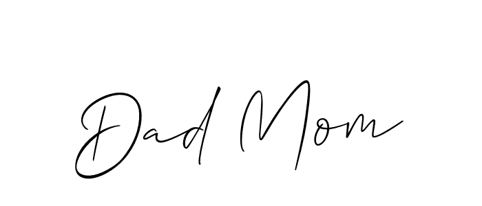 if you are searching for the best signature style for your name Dad Mom. so please give up your signature search. here we have designed multiple signature styles  using Allison_Script. Dad Mom signature style 2 images and pictures png