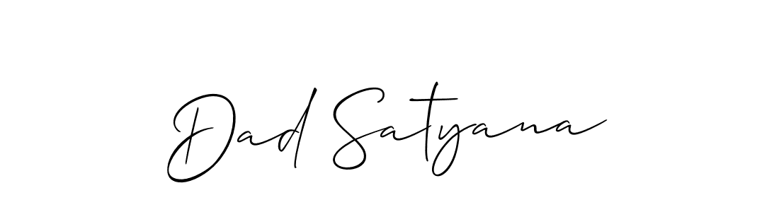 Create a beautiful signature design for name Dad Satyana. With this signature (Allison_Script) fonts, you can make a handwritten signature for free. Dad Satyana signature style 2 images and pictures png