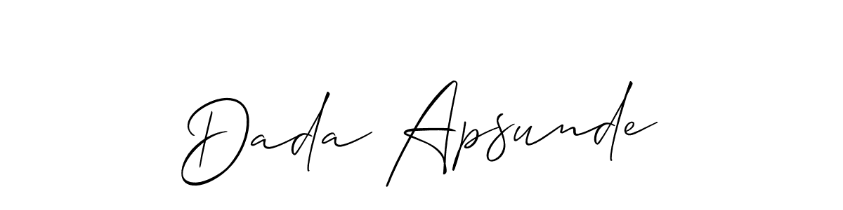 if you are searching for the best signature style for your name Dada Apsunde. so please give up your signature search. here we have designed multiple signature styles  using Allison_Script. Dada Apsunde signature style 2 images and pictures png