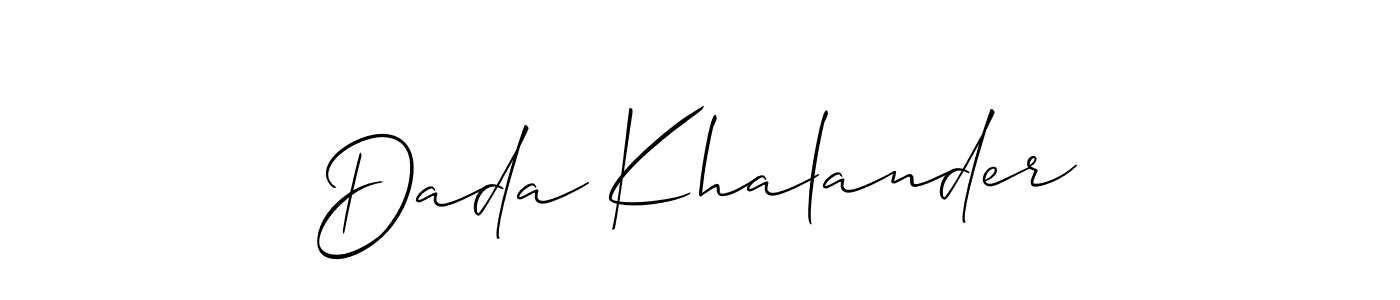 Make a beautiful signature design for name Dada Khalander. Use this online signature maker to create a handwritten signature for free. Dada Khalander signature style 2 images and pictures png