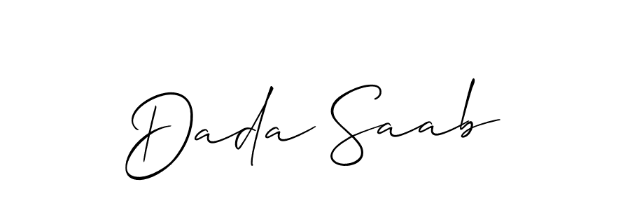 Similarly Allison_Script is the best handwritten signature design. Signature creator online .You can use it as an online autograph creator for name Dada Saab. Dada Saab signature style 2 images and pictures png