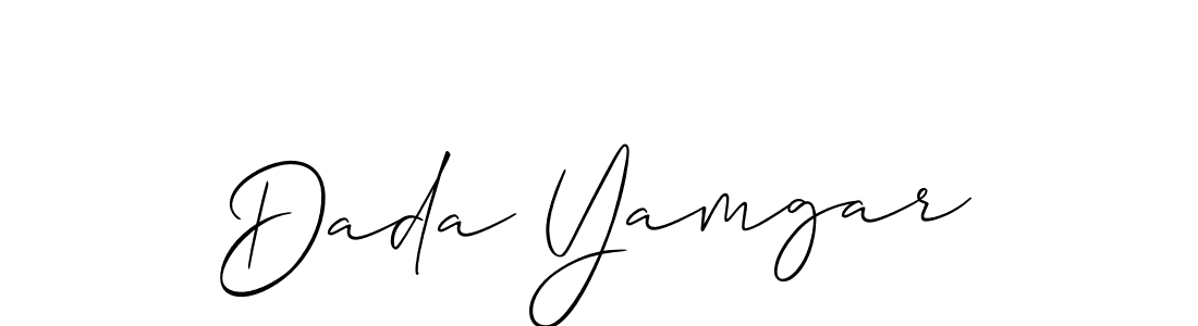 It looks lik you need a new signature style for name Dada Yamgar. Design unique handwritten (Allison_Script) signature with our free signature maker in just a few clicks. Dada Yamgar signature style 2 images and pictures png
