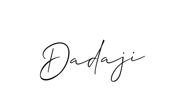 The best way (Allison_Script) to make a short signature is to pick only two or three words in your name. The name Dadaji include a total of six letters. For converting this name. Dadaji signature style 2 images and pictures png