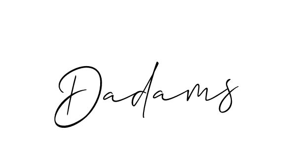 How to make Dadams name signature. Use Allison_Script style for creating short signs online. This is the latest handwritten sign. Dadams signature style 2 images and pictures png