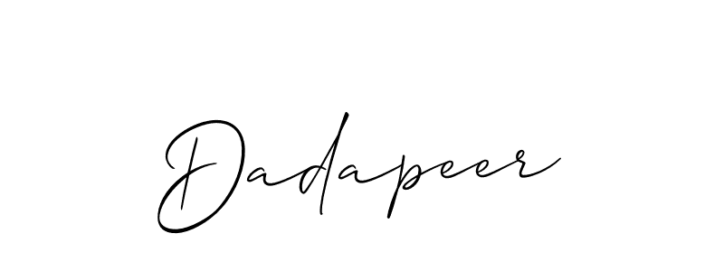 Allison_Script is a professional signature style that is perfect for those who want to add a touch of class to their signature. It is also a great choice for those who want to make their signature more unique. Get Dadapeer name to fancy signature for free. Dadapeer signature style 2 images and pictures png