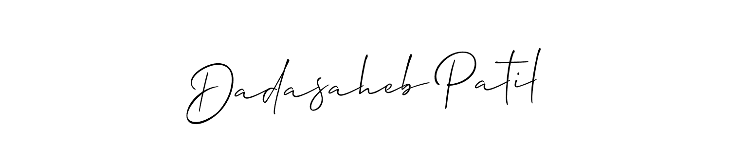 How to Draw Dadasaheb Patil signature style? Allison_Script is a latest design signature styles for name Dadasaheb Patil. Dadasaheb Patil signature style 2 images and pictures png