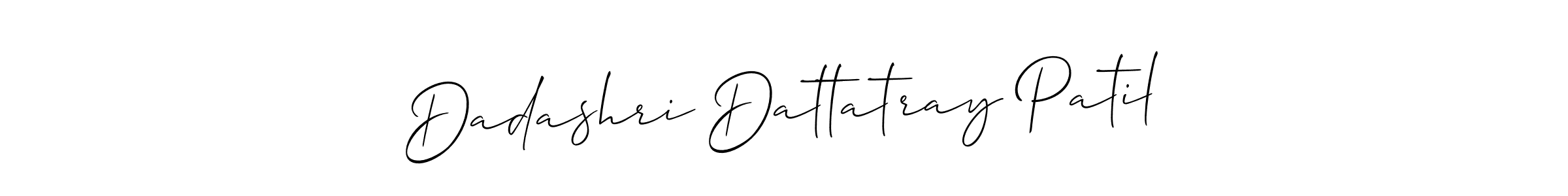 Use a signature maker to create a handwritten signature online. With this signature software, you can design (Allison_Script) your own signature for name Dadashri Dattatray Patil. Dadashri Dattatray Patil signature style 2 images and pictures png