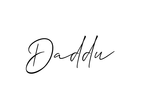 Make a beautiful signature design for name Daddu. With this signature (Allison_Script) style, you can create a handwritten signature for free. Daddu signature style 2 images and pictures png