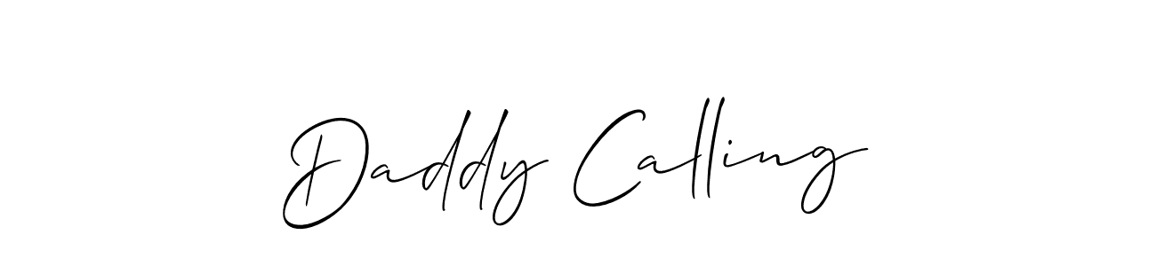 Check out images of Autograph of Daddy Calling name. Actor Daddy Calling Signature Style. Allison_Script is a professional sign style online. Daddy Calling signature style 2 images and pictures png