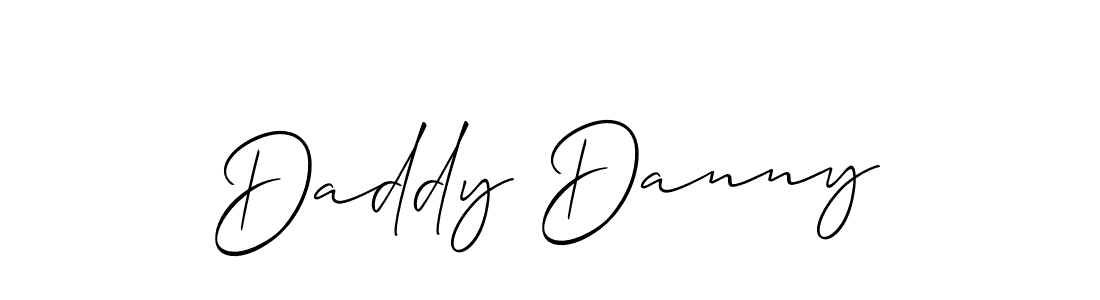 How to make Daddy Danny name signature. Use Allison_Script style for creating short signs online. This is the latest handwritten sign. Daddy Danny signature style 2 images and pictures png