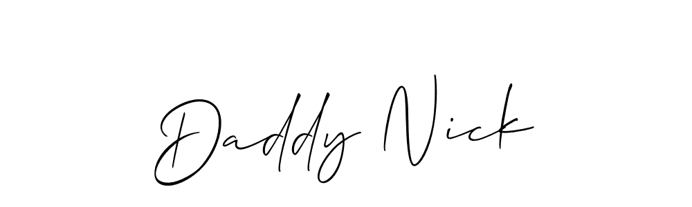 How to Draw Daddy Nick signature style? Allison_Script is a latest design signature styles for name Daddy Nick. Daddy Nick signature style 2 images and pictures png
