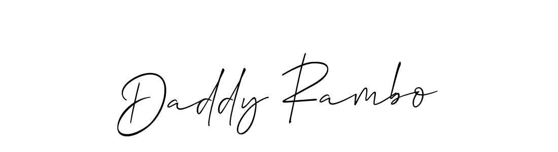 Also we have Daddy Rambo name is the best signature style. Create professional handwritten signature collection using Allison_Script autograph style. Daddy Rambo signature style 2 images and pictures png