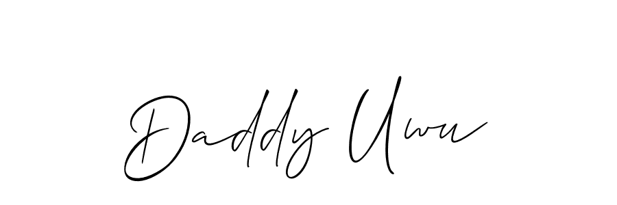 Make a short Daddy Uwu signature style. Manage your documents anywhere anytime using Allison_Script. Create and add eSignatures, submit forms, share and send files easily. Daddy Uwu signature style 2 images and pictures png