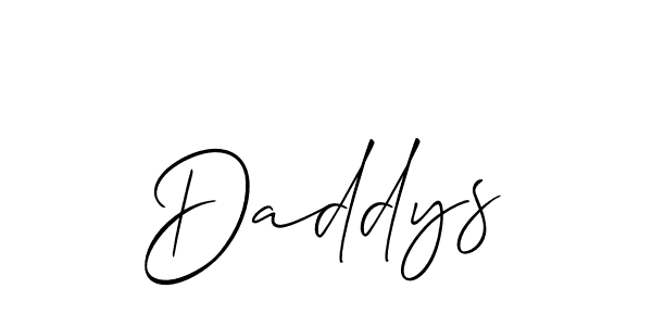 if you are searching for the best signature style for your name Daddys. so please give up your signature search. here we have designed multiple signature styles  using Allison_Script. Daddys signature style 2 images and pictures png