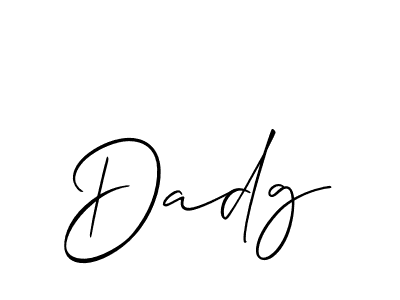 You should practise on your own different ways (Allison_Script) to write your name (Dadg) in signature. don't let someone else do it for you. Dadg signature style 2 images and pictures png