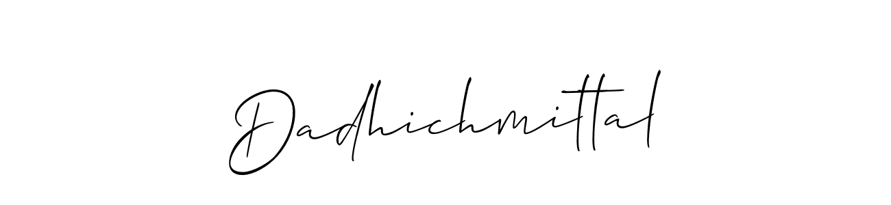 How to make Dadhichmittal signature? Allison_Script is a professional autograph style. Create handwritten signature for Dadhichmittal name. Dadhichmittal signature style 2 images and pictures png