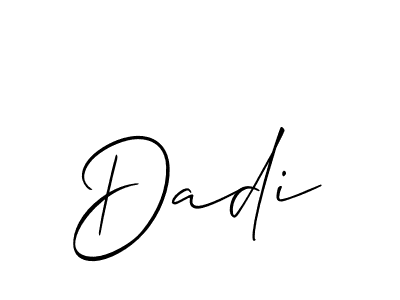 The best way (Allison_Script) to make a short signature is to pick only two or three words in your name. The name Dadi include a total of six letters. For converting this name. Dadi signature style 2 images and pictures png