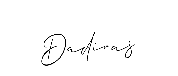 Design your own signature with our free online signature maker. With this signature software, you can create a handwritten (Allison_Script) signature for name Dadivas. Dadivas signature style 2 images and pictures png