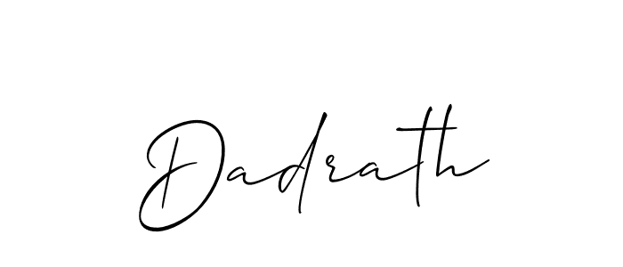 Design your own signature with our free online signature maker. With this signature software, you can create a handwritten (Allison_Script) signature for name Dadrath. Dadrath signature style 2 images and pictures png