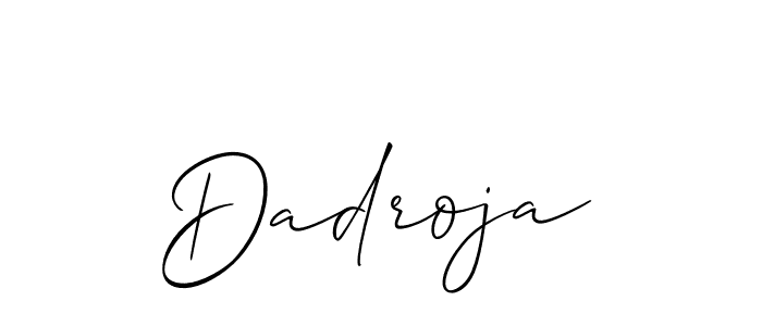 Also we have Dadroja name is the best signature style. Create professional handwritten signature collection using Allison_Script autograph style. Dadroja signature style 2 images and pictures png