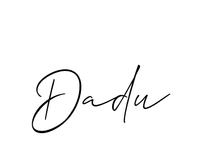 How to make Dadu name signature. Use Allison_Script style for creating short signs online. This is the latest handwritten sign. Dadu signature style 2 images and pictures png