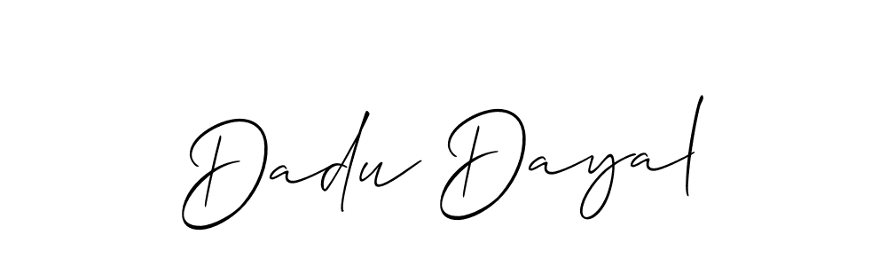 Also we have Dadu Dayal name is the best signature style. Create professional handwritten signature collection using Allison_Script autograph style. Dadu Dayal signature style 2 images and pictures png