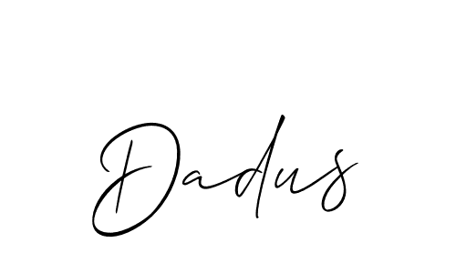 if you are searching for the best signature style for your name Dadus. so please give up your signature search. here we have designed multiple signature styles  using Allison_Script. Dadus signature style 2 images and pictures png