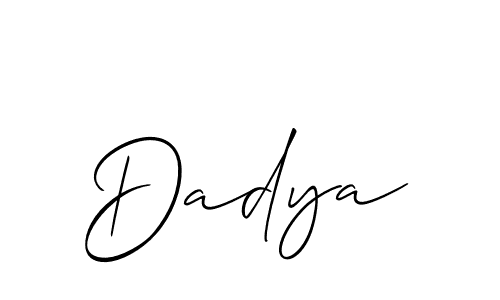 How to make Dadya signature? Allison_Script is a professional autograph style. Create handwritten signature for Dadya name. Dadya signature style 2 images and pictures png