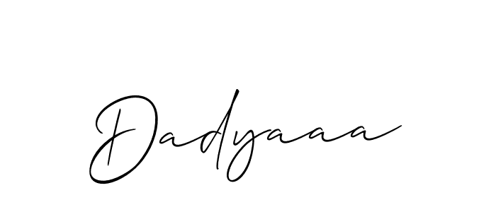 Create a beautiful signature design for name Dadyaaa. With this signature (Allison_Script) fonts, you can make a handwritten signature for free. Dadyaaa signature style 2 images and pictures png