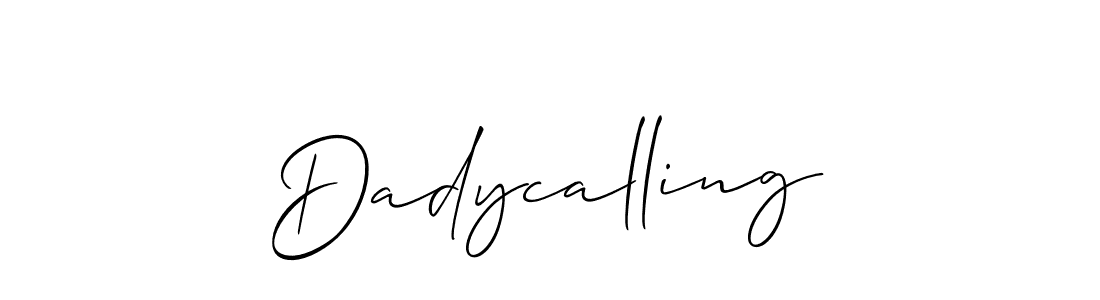 Similarly Allison_Script is the best handwritten signature design. Signature creator online .You can use it as an online autograph creator for name Dadycalling. Dadycalling signature style 2 images and pictures png