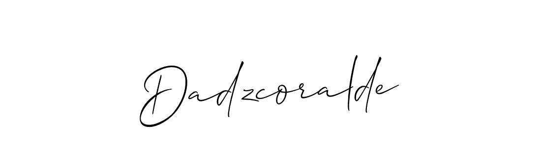 Use a signature maker to create a handwritten signature online. With this signature software, you can design (Allison_Script) your own signature for name Dadzcoralde. Dadzcoralde signature style 2 images and pictures png