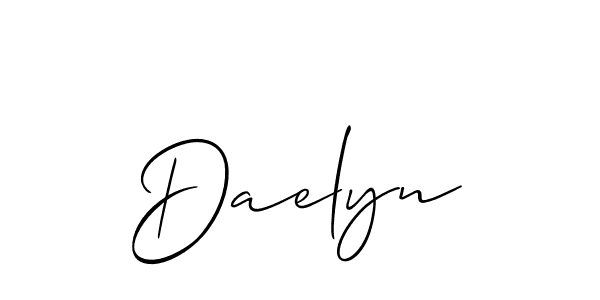 How to make Daelyn signature? Allison_Script is a professional autograph style. Create handwritten signature for Daelyn name. Daelyn signature style 2 images and pictures png