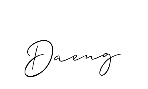 You should practise on your own different ways (Allison_Script) to write your name (Daeng) in signature. don't let someone else do it for you. Daeng signature style 2 images and pictures png