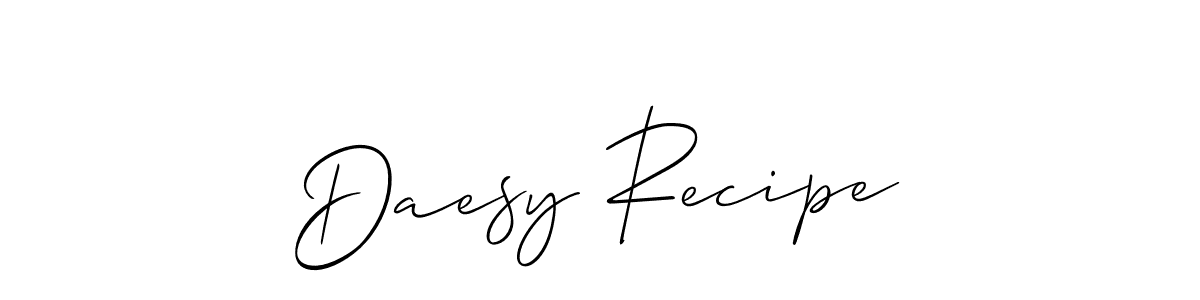 Use a signature maker to create a handwritten signature online. With this signature software, you can design (Allison_Script) your own signature for name Daesy Recipe. Daesy Recipe signature style 2 images and pictures png
