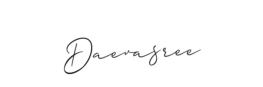 Make a beautiful signature design for name Daevasree. With this signature (Allison_Script) style, you can create a handwritten signature for free. Daevasree signature style 2 images and pictures png