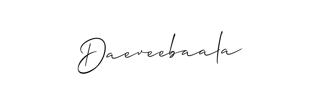 Daeveebaala stylish signature style. Best Handwritten Sign (Allison_Script) for my name. Handwritten Signature Collection Ideas for my name Daeveebaala. Daeveebaala signature style 2 images and pictures png