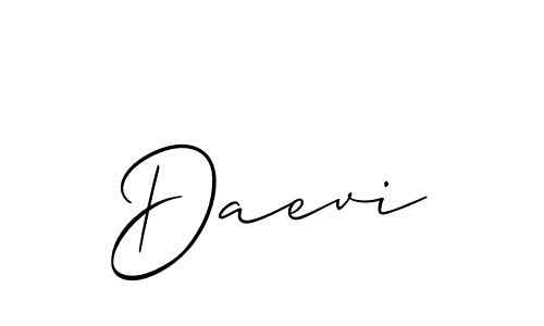 Daevi stylish signature style. Best Handwritten Sign (Allison_Script) for my name. Handwritten Signature Collection Ideas for my name Daevi. Daevi signature style 2 images and pictures png