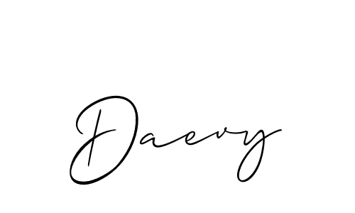 It looks lik you need a new signature style for name Daevy. Design unique handwritten (Allison_Script) signature with our free signature maker in just a few clicks. Daevy signature style 2 images and pictures png