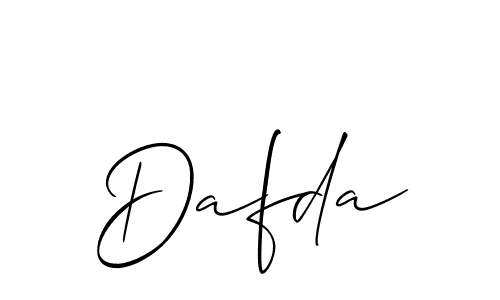 You should practise on your own different ways (Allison_Script) to write your name (Dafda) in signature. don't let someone else do it for you. Dafda signature style 2 images and pictures png