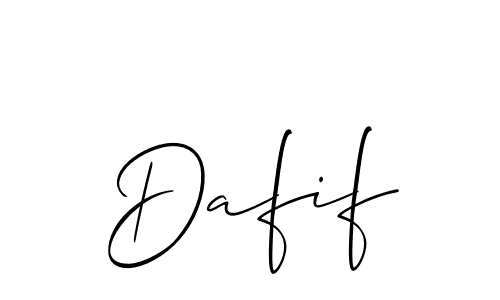 Design your own signature with our free online signature maker. With this signature software, you can create a handwritten (Allison_Script) signature for name Dafif. Dafif signature style 2 images and pictures png