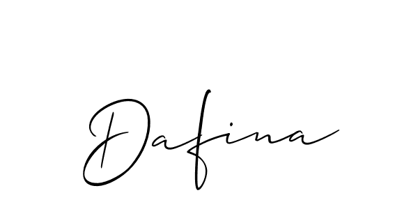 Make a beautiful signature design for name Dafina. With this signature (Allison_Script) style, you can create a handwritten signature for free. Dafina signature style 2 images and pictures png