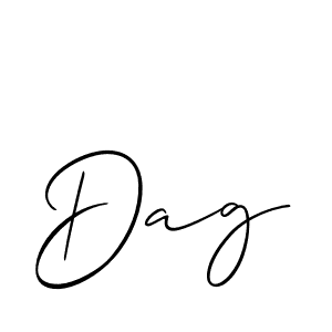 Use a signature maker to create a handwritten signature online. With this signature software, you can design (Allison_Script) your own signature for name Dag. Dag signature style 2 images and pictures png