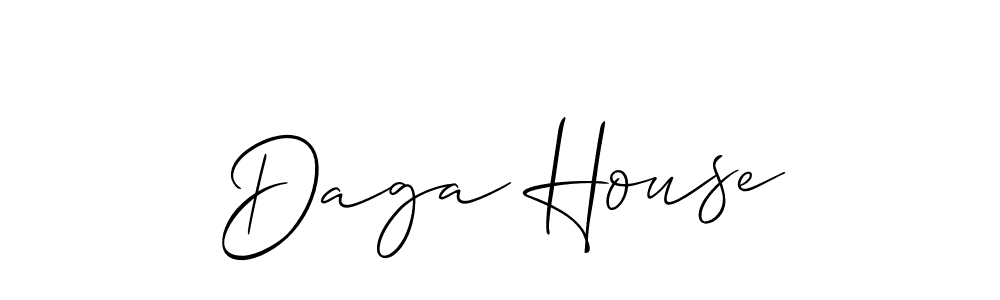 Check out images of Autograph of Daga House name. Actor Daga House Signature Style. Allison_Script is a professional sign style online. Daga House signature style 2 images and pictures png