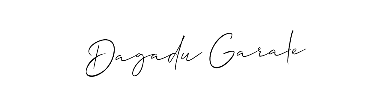 Allison_Script is a professional signature style that is perfect for those who want to add a touch of class to their signature. It is also a great choice for those who want to make their signature more unique. Get Dagadu Garale name to fancy signature for free. Dagadu Garale signature style 2 images and pictures png