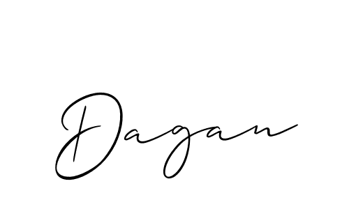 The best way (Allison_Script) to make a short signature is to pick only two or three words in your name. The name Dagan include a total of six letters. For converting this name. Dagan signature style 2 images and pictures png