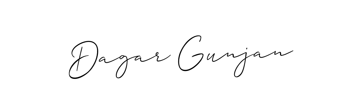 It looks lik you need a new signature style for name Dagar Gunjan. Design unique handwritten (Allison_Script) signature with our free signature maker in just a few clicks. Dagar Gunjan signature style 2 images and pictures png