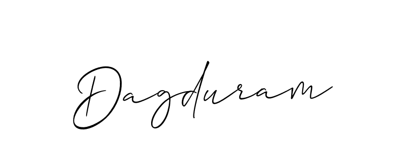 Make a beautiful signature design for name Dagduram. With this signature (Allison_Script) style, you can create a handwritten signature for free. Dagduram signature style 2 images and pictures png