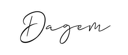 Achieve flawless digital penmanship with Dagem name in Allison_Script font. The perfect tool for creating online signatures. Dagem signature style 2 images and pictures png