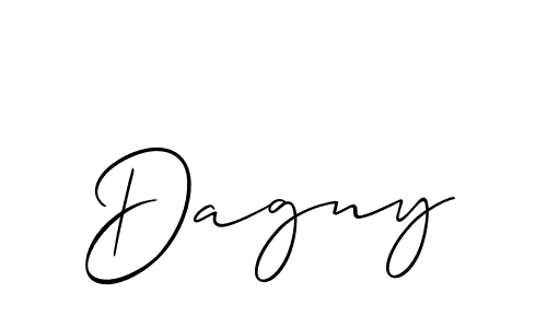 How to make Dagny name signature. Use Allison_Script style for creating short signs online. This is the latest handwritten sign. Dagny signature style 2 images and pictures png