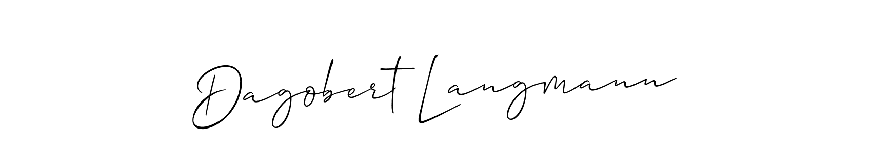 Create a beautiful signature design for name Dagobert Langmann. With this signature (Allison_Script) fonts, you can make a handwritten signature for free. Dagobert Langmann signature style 2 images and pictures png